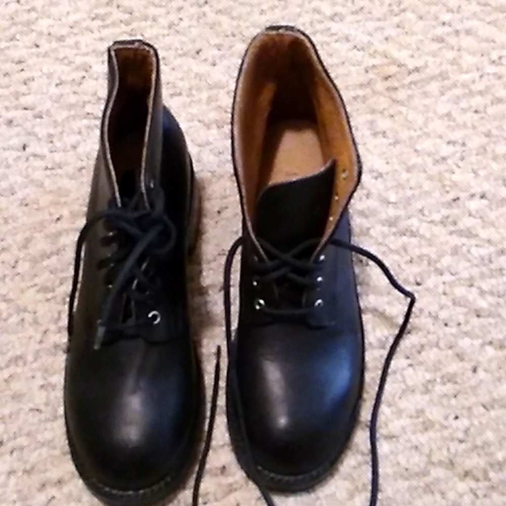 J. Crew Leather Boots in color "Black"